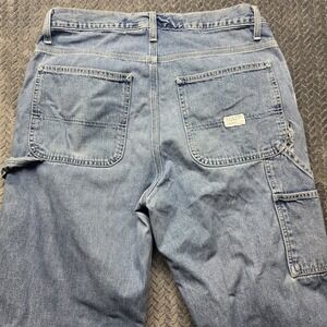 Gap Carpenter Jeans Men's 33x32 Blue Denim Workwear Utility Distressed Y2K